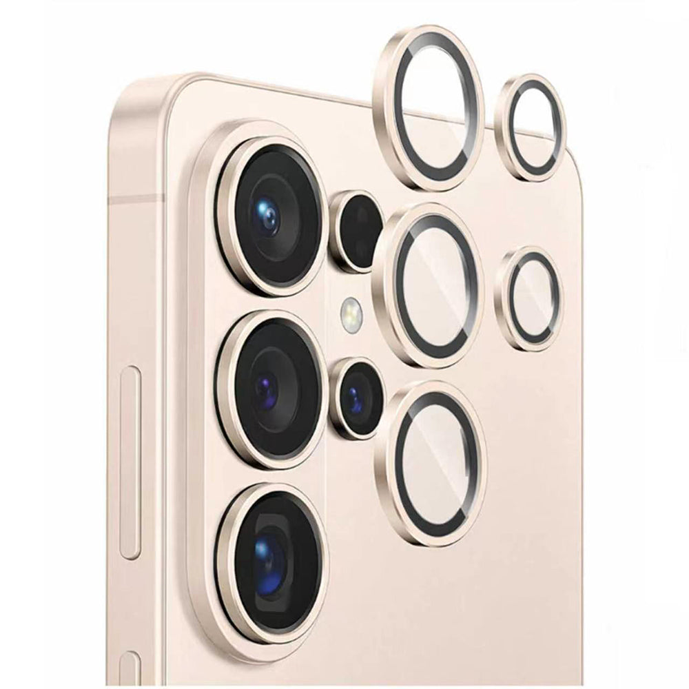 Galaxy S26 Ultra Mohseven Safir Tekli Alüminyum Safir Kamera Lens Koruyucu - Gold renk ürün görseli