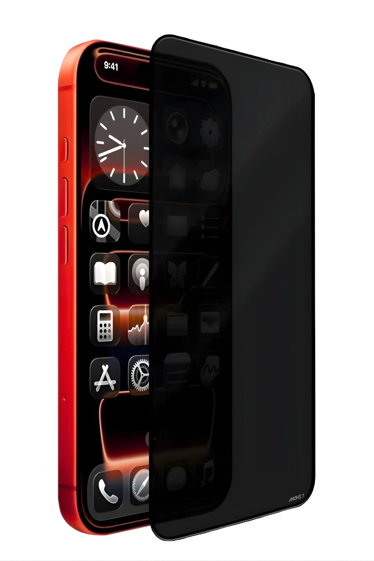 iPhone 14 Temperli Cam Ekran Koruyucu | Mohseven Safir Kaplama Privacy Hayalet - 40KG Darbe Dayanımı - Mohseven TR