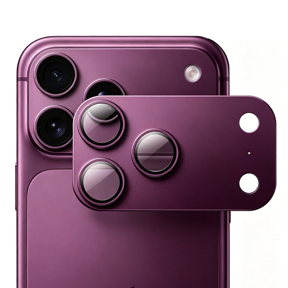 iPhone 18 Pro Mohseven Safir Alüminyum Safir Kamera Lens Koruyucu - Mürdüm renk ürün görseli